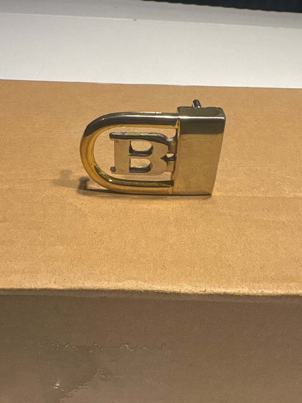 Vintage Bally B-Logo Two-Tone Belt Buckle